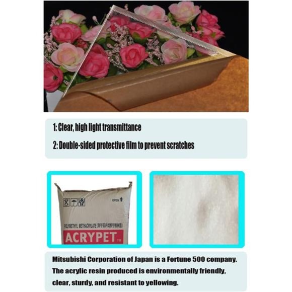 Wedding Card Box With Lock(Acrylic 11×8×8 in),Foldable,Gold Pattern - Picture 4 of 7